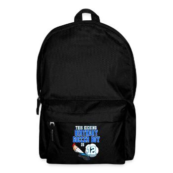 Dieser Fußballjunge ist Fußball zum 12. Geburtstag - Rucksack - Schwarz - Vorne