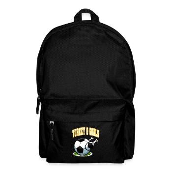 Thanksgiving Soccer Turkey And Goals - Backpack - black - Front