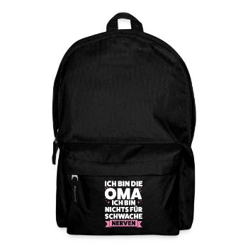Oma Großmutter Großeltern Geschenk - Rucksack - Schwarz - Vorne