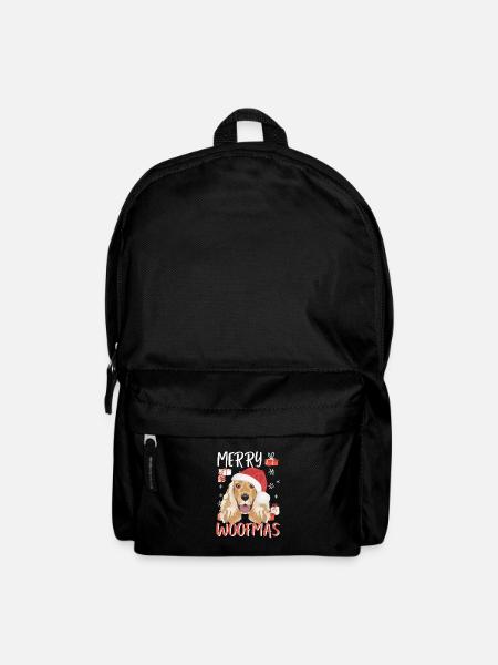 Deutsch Cocker Spaniel Merry Christmas - Backpack - black