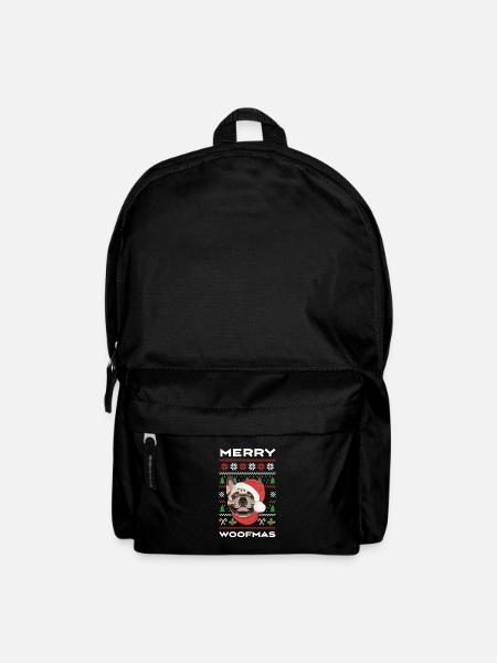 French Bulldog Merry Christmas - Backpack - black