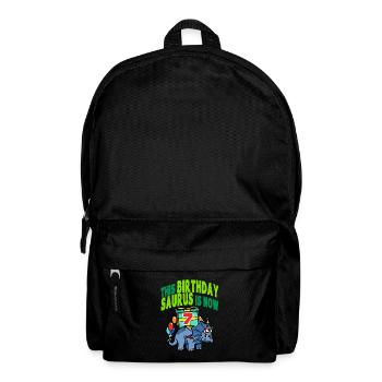 This Birthday Saurus Is Now 7 Dinosaur - Backpack - black - Front