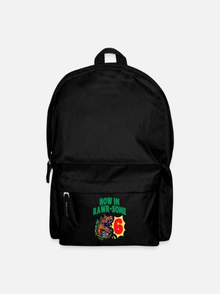 Jetzt bin ich Rawr-Some 6 TRex Dinosaurier Geburtstag - Rucksack - Schwarz