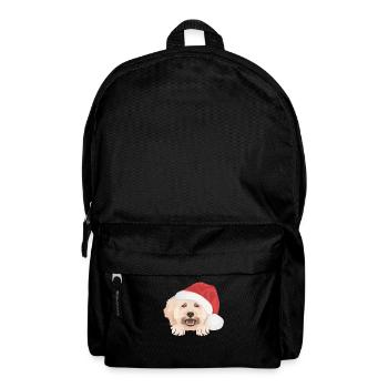 Pudel Frohe Weihnachten - Rucksack - Schwarz - Vorne