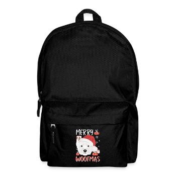 West Highland Terrier Frohe Weihnachten - Rucksack - Schwarz - Vorne
