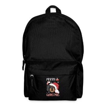 Wire-haired Dachshund Merry Christmas - Backpack - black - Front
