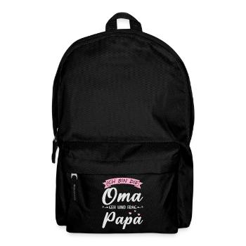 Oma Familie Enkelkind Geschenk - Rucksack - Schwarz - Vorne