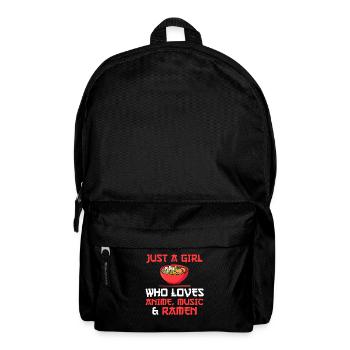 Anime Musik Ramen Girl Anime Merch Geschenk - Rucksack - Schwarz - Vorne