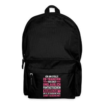 Co-Trainerin Sport Coach Geschenk - Rucksack - Schwarz - Vorne