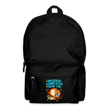 Space 8th Birthday Astronaut Planets Raketenschiff - Rucksack - Schwarz - Vorne