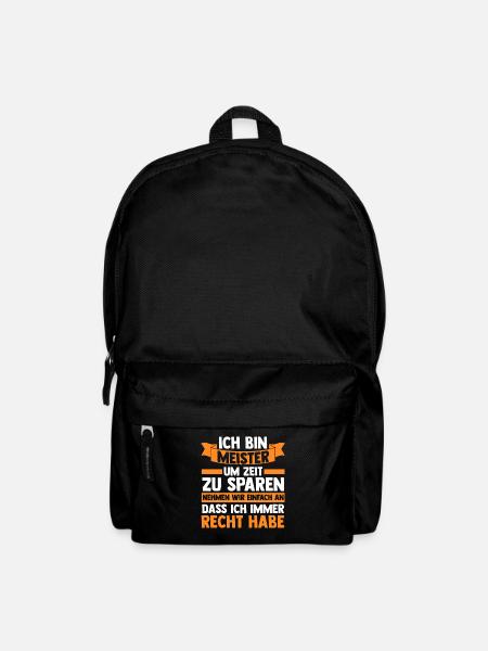 Meister Handwerker Meister Prüfung Geschenk - Rucksack - Schwarz