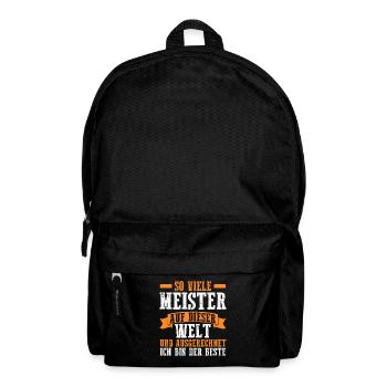 Meister Handwerker Meister Prüfung Geschenk - Rucksack - Schwarz - Vorne