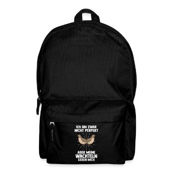 Wachtel Züchter Wachtel Halter Geschenk - Rucksack - Schwarz - Vorne