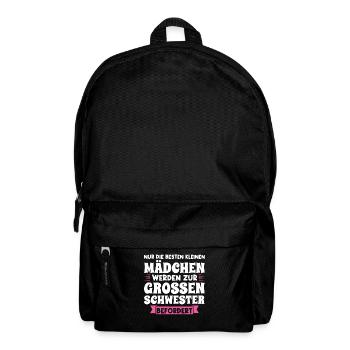 Große Schwester Geschwister Grosse Schwester Gesch - Rucksack - Schwarz - Vorne