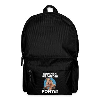 Nenn Mich Nie Wieder Pony - Rucksack - Schwarz - Vorne