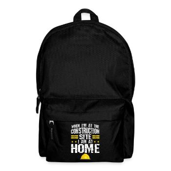 Baustelle Bauherr Geschenk - Rucksack - Schwarz - Vorne