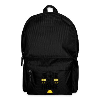 Baustelle Bauherr Geschenk - Rucksack - Schwarz - Vorne