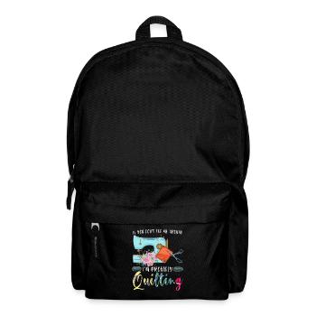 Quilten Quilten Quilting Maschine Geschenk - Rucksack - Schwarz - Vorne