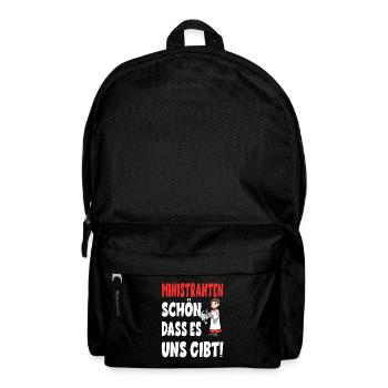 Ministranten Schön Dass Es Uns Gibt - Rucksack - Schwarz - Vorne