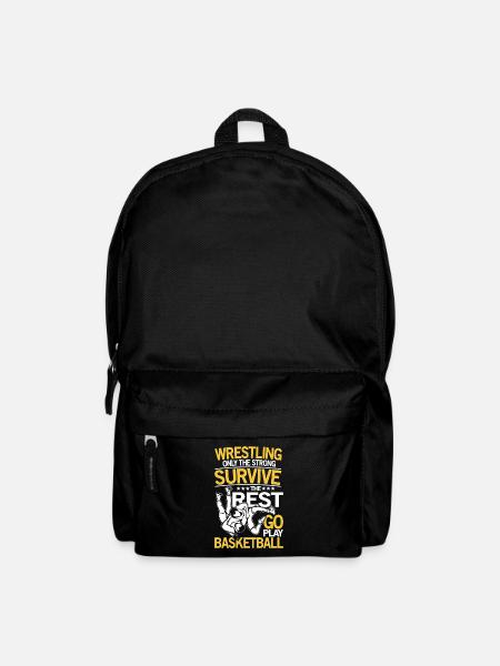Wrestling The Rest Go Play Basketball - Rucksack - Schwarz