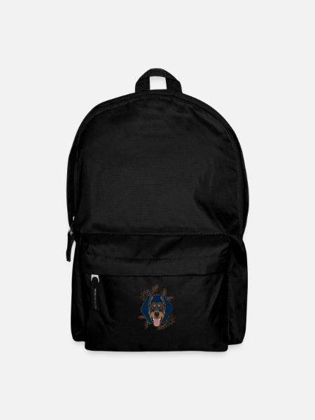 Goldener Hund Dobermann - Rucksack - Schwarz