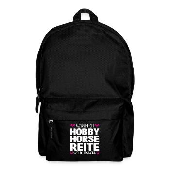 Hobby Horse Pferde Steckenpferd Geschenk - Rucksack - Schwarz - Vorne