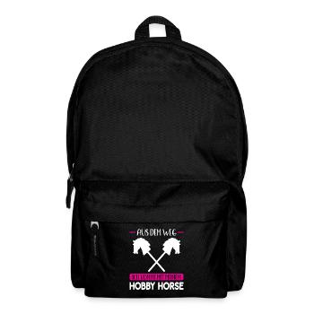 Hobby Horse Pferde Steckenpferd Geschenk - Rucksack - Schwarz - Vorne