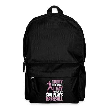 Baseball Mama Sorry für das, was ich sage Softball Mama - Rucksack - Schwarz - Vorne