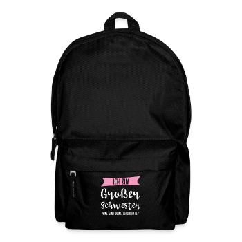 Große Schwester Familie Geschwister Geschenk - Rucksack - Schwarz - Vorne