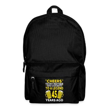 Men Beer Birthday Funny 45 Year Old Beer Lover - Backpack - black - Front