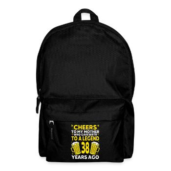 Men Beer Birthday Funny 38 Year Old Beer Lover - Backpack - black - Front