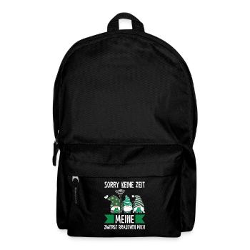 Garten-arbeit Gnome Gärtnern Geschenk - Rucksack - Schwarz - Vorne