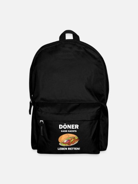 Döner kann nachts Leben retten lustige Döner - Rucksack - Schwarz