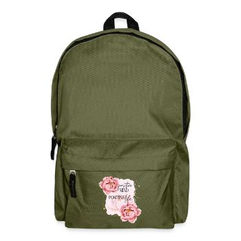 positif Affirmation positive de la vie - Sac à dos - vert olive - Devant