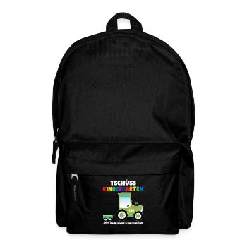 Schulkind Traktor Schulbeginn Geschenk - Rucksack - Schwarz - Vorne