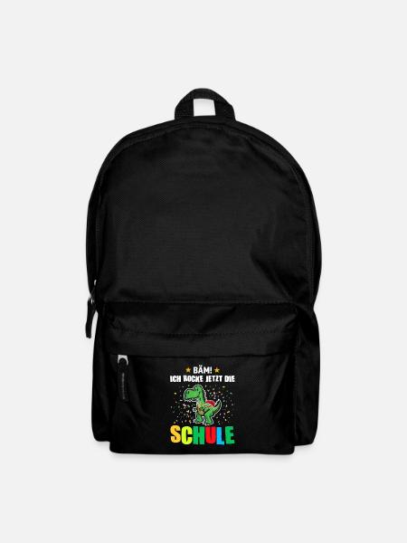 Schulkind Dino Erstklässler Geschenk - Rucksack - Schwarz