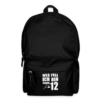 12. Geburtstag Orca 12 Jahre alt Geschenk - Rucksack - Schwarz - Vorne