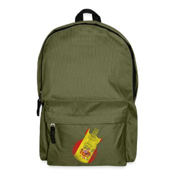 Drapeau de l’Espagne Guitare - Sac à dos - vert olive - Devant