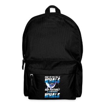 A Whale With Bad Posture A Hunchback Whale - Rucksack - Schwarz - Vorne
