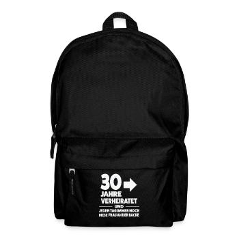 30 Jahre Ehe Ehemann Perlenhochzeit Geschenk - Rucksack - Schwarz - Vorne