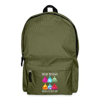 Prinzessin Kleider Anziehen Auswahl Märchen - Rucksack - Olivgrün - Vorne