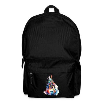 Eine schöne Musik Gitarre gemalt in Wasserfarben - Rucksack - Schwarz - Vorne