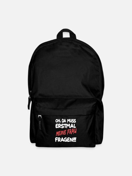 Da muss ich erstmal meine Frau fragen - Rucksack - Schwarz