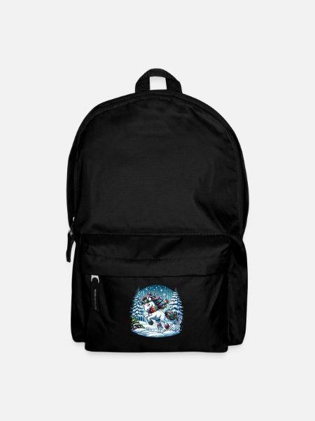 Unicorn in a Winter Wonderland - Rucksack - Schwarz