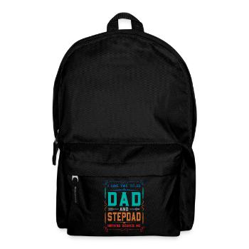 Stiefvater Vatertag Stiefvater Geschenk - Rucksack - Schwarz - Vorne