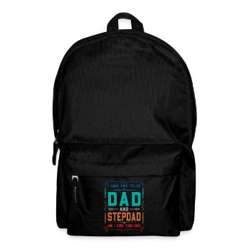 Stiefvater Vatertag Stiefvater Geschenk - Rucksack - Schwarz - Vorne