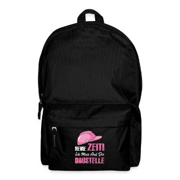 Baustelle Frau Bauarbeiterin Geschenk - Rucksack - Schwarz - Vorne