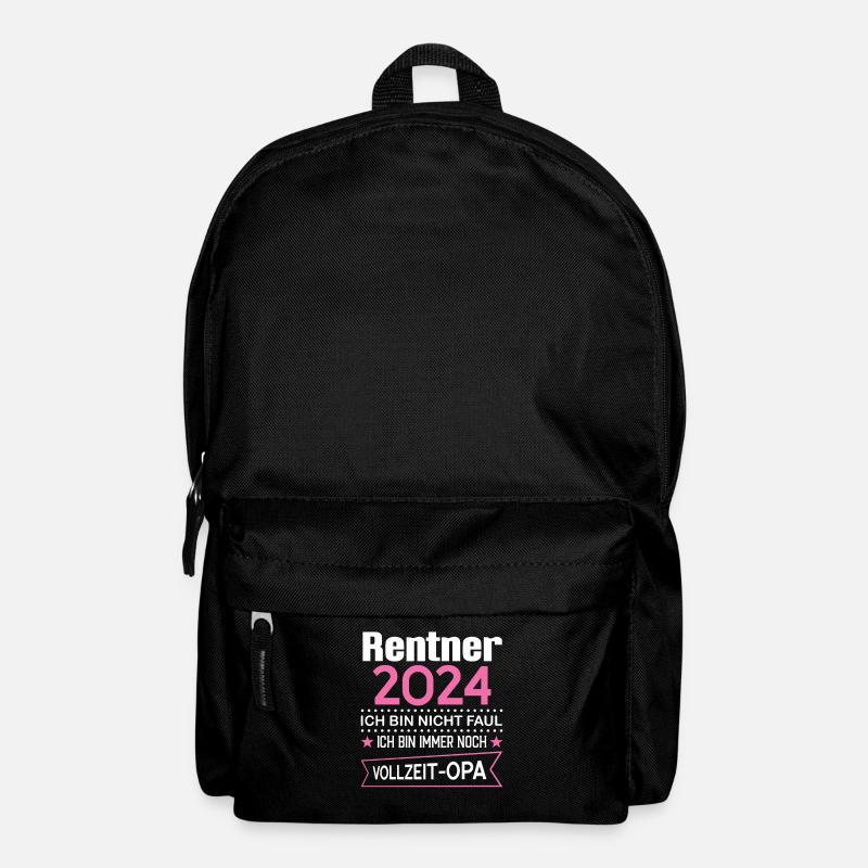 Rentner 2024 Opa Rentner Geschenk - Rucksack - Schwarz