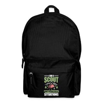 I AM A SCOUT für einen Pfadfinder und - Rucksack - Schwarz - Vorne