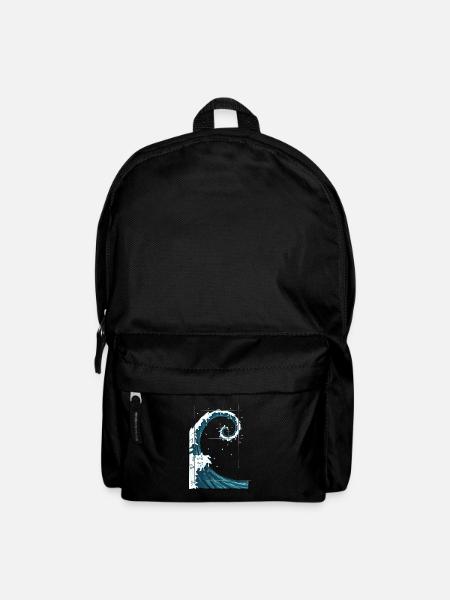 Fibonacci Spiral Nombre d’Or Surfer Wave - Sac à dos - noir